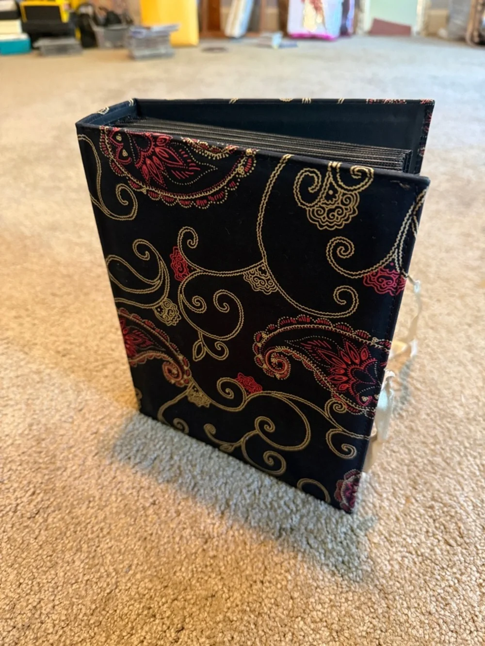 Elegant Black Paisley Photo Album Binder